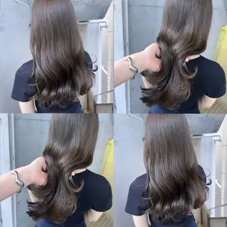 セミロング カラー カジュアルを女っぽく 𝗮𝘆𝗮𝗰𝗼のヘアスタイル