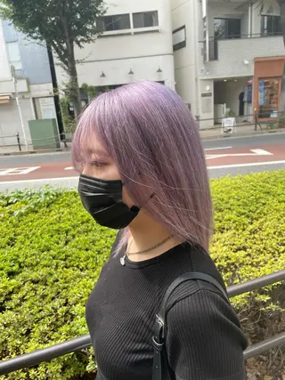 ミディアム 韓国ハイトーン🦋 hikariのヘアスタイル