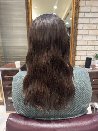 セミロング コテ巻き風/ボブ パーマ🌼杉田 萌恵のヘアスタイル