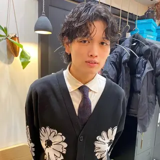 ショート パーマ メンズ ダウンパーマ 【sity.ザイク】のヘアスタイル