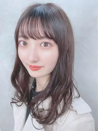 ミディアム カラー パーマ ヘアアレンジ 【公式】amble luxe池袋東口🩷のヘアスタイル