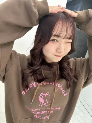 セミロング カラー ヘアアレンジ 愛されカラー🩷 はるなのヘアスタイル