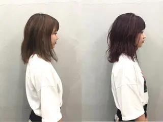 ミディアム カラー ボブ/ショート/ 白髪染め/メンズ葛西のヘアスタイル