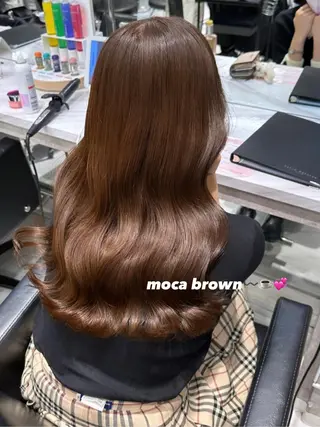 ロング カラー パーマ ヘアアレンジ メンズ キッズ ネイル マツエク・マツパ アイブロウ 🎀韓国スタイル YURINA🎀のヘアスタイル