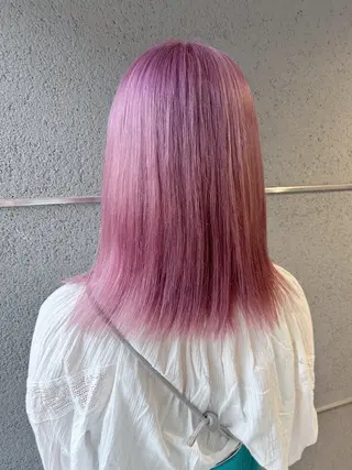 ミディアム カラー ヘアアレンジ 💕ブリーチ/ヘアメ 🎀YUUKAのヘアスタイル