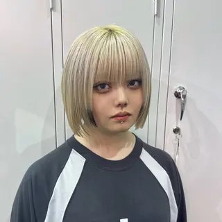 ショート ハイトーン/ウルフ /エクステ/ましろのヘアスタイル