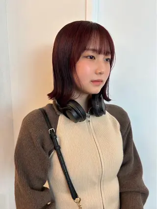 カラー AKIHO 暖色カラーのヘアスタイル