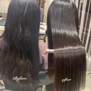 ロング カラー パーマ ヘアアレンジ youres hair東新宿店所属・新宿⌇韓国風ヘア ⌇透明感カラーのヘアスタイル