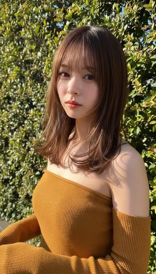 ミディアム パーマ カラー さく/髪質改善× 縮毛矯正/町田のヘアスタイル