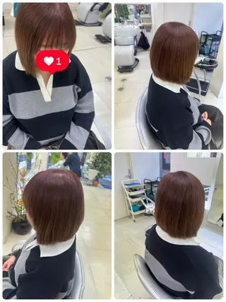 セミロング タカハシ リナのヘアスタイル
