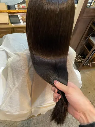 セミロング カラー 縮毛矯正×髪質改善 小笠原大樹のヘアスタイル