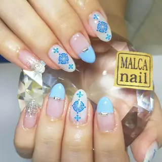 セミロング ヘアアレンジ パーマ ネイル キッズ マツエク・マツパ MALCAnail(マルカネイル)所属・荒木 莉奈のネイルデザイン