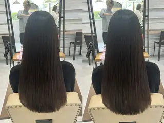 ロング メンズバレイヤージュ 斉藤春のヘアスタイル