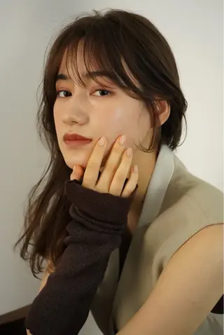 セミロング 頭皮につけないカラー /白髪ぼかし/実加永のヘアスタイル