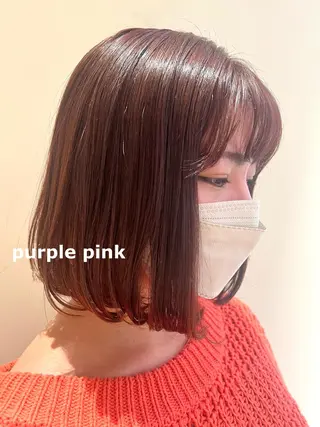 ミディアム 暖色カラー🍒 yume ໒꒱のヘアスタイル