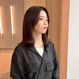 ミディアム 恒松 大毅のヘアスタイル