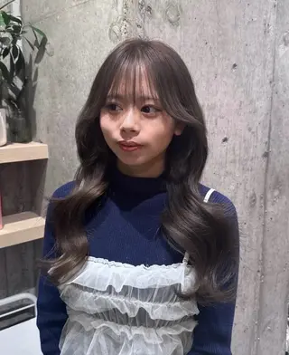 ロング カラー ヘアアレンジ 韓国スタイル /一那のヘアスタイル