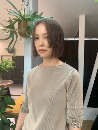 ミディアム カラー ヘアアレンジ cupra所属・カワクボ ソラのヘアスタイル