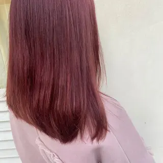 ミディアム 艶カラー/韓国風ヘア 🩵shioneのヘアスタイル