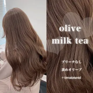 ロング カラー 韓国風艶髪🎀 暖色カラー🤍のヘアスタイル