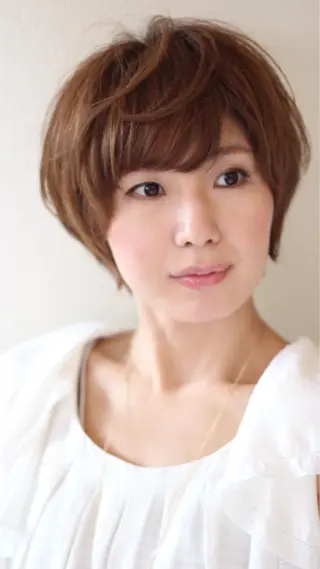 ショート カラー パーマ ヘアアレンジ 成松 勇治のヘアスタイル