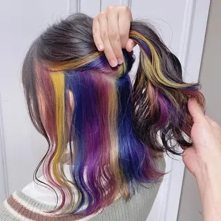 セミロング カラー ヘアアレンジ 全色特化美容師 /コウスケ🎨のヘアスタイル