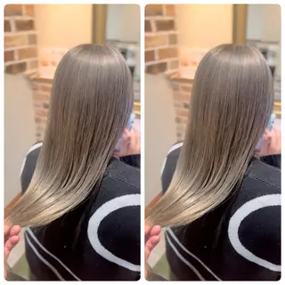 ロング 飯星慧斗 /ブリーチ、縮毛矯正のヘアスタイル