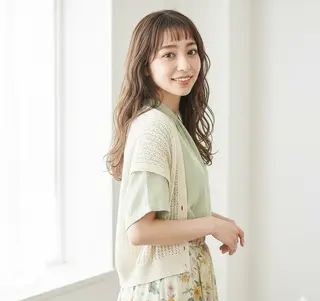 セミロング カラー SALOWIN(サロウィン)広島並木通り所属・田村和範/似合わせ カラー/髪質改善のヘアスタイル