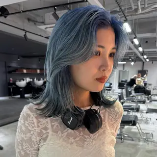 ミディアム カラー ★デザインカラー ハイトーン ももか★のヘアスタイル