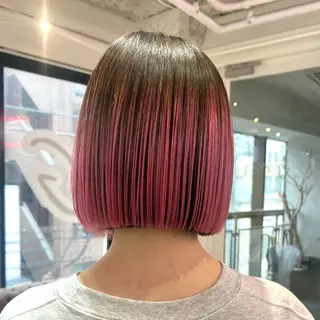 ショート カラー 🧨ブリーチー×ボブ レイヤー💎じゅえるのヘアスタイル