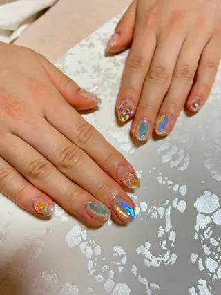 ネイル ちゅるんネイル🪄 耳ツボジュエリー🔗のネイルデザイン