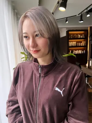 ミディアム カラー nendo_hair所属・ハイトーン/ボブ 🎀sonokaのヘアスタイル