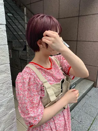 ショート カラー REINA☁️透明感 カラー/ぷつっと♡のヘアスタイル