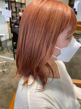 セミロング パーマ カラー 【N°deseo】 吉祥寺のヘアスタイル