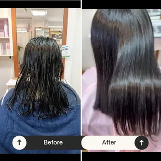 あや/くせ毛美容師 による縮毛矯正のヘアスタイル