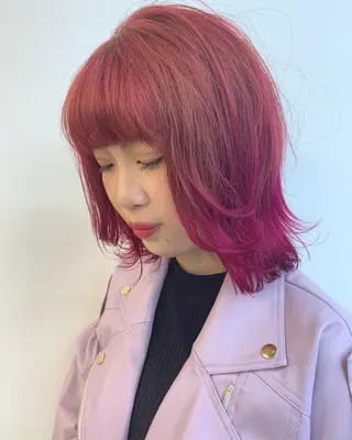 ミディアム 透明感/オリーブ/ グレージュ/YUKAのヘアスタイル