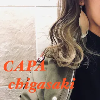セミロング カラー 岩崎 裕司のヘアスタイル
