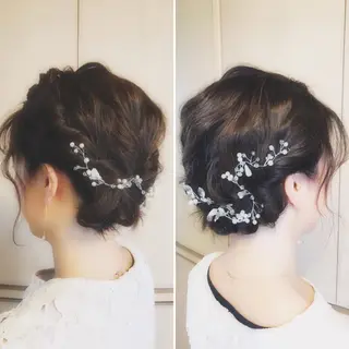 ミディアム ヘアアレンジ ヘッドクォーター北口店所属・木川 愛子のヘアスタイル