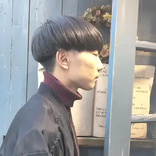 ショート カラー パーマ メンズ ブリーチ、パーマ 西部笑のヘアスタイル