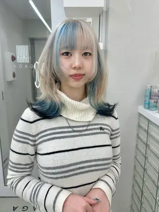 ミディアム ハイトーンボブ Mizuki.のヘアスタイル