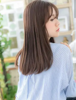 ロング カラー パーマ カバーヘアブリス上尾店所属・飯田 萌友のヘアスタイル