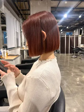 ショート 僕なら縮毛矯正してて もブリーチできますのヘアスタイル