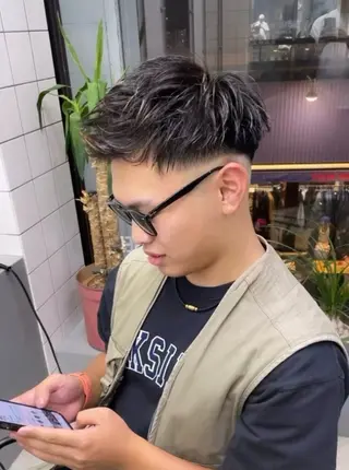 ショート パーマ メンズ メンズ専門サロン wokeのヘアスタイル