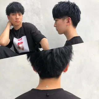 ショート カラー パーマ メンズ 【メンズサロン】 BLUCK 横浜のヘアスタイル