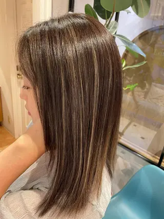 ミディアム カラー レイヤー🇰🇷 韓国ヘア💕トモミのヘアスタイル