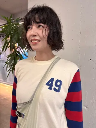 ショート くせ毛カットとパーマ /美容室難民の方是非のヘアスタイル