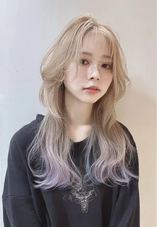 カラー ブリーチ/エクステ/ grow渋谷のヘアスタイル