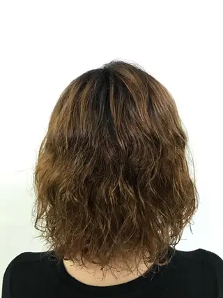 ミディアム パーマ 中川 拓弥のヘアスタイル