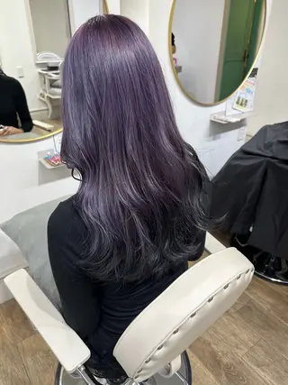 ロング カラー 梅田/寒色カラー/ まほのヘアスタイル