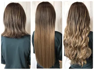 ロング カラー チビ編み込みエクステ シールEXどぅ〜すのヘアスタイル